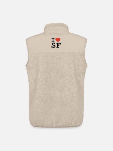 i love SF - Unisex Sherpa Gilet by Stanley/Stella - beige
