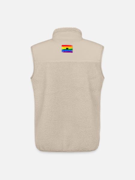 Regenboogvlag hart LGBT Gay Pride - Unisex sherpa bodywarmer Stanley/Stella - beige