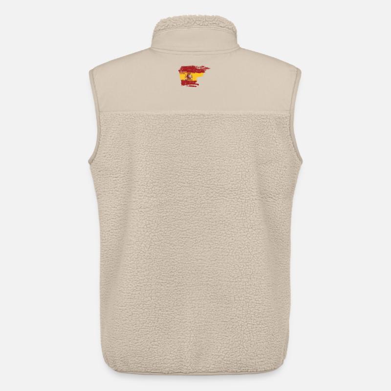Pinselstrichwappen der spanischen Flagge - Unisex Sherpaweste von Stanley/Stella - Beige