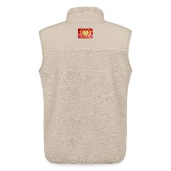 CréationLumière Puissance du Cœur Sonja Ariel - Veste sans manches sherpa unisexe Stanley/Stella - beige - Dos - AI Model Male 178 light (178cm)