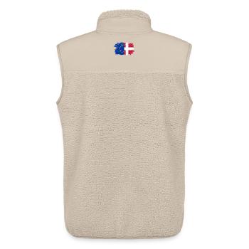 EU Dänemark Flagge Fusion - Unisex Sherpaweste von Stanley/Stella - Beige - Hinten - AI Model Male 178 light (178cm)