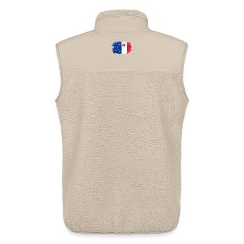 EU Japan Flagge Fusion Kreuz - Unisex Sherpaweste von Stanley/Stella - Beige - Hinten - AI Model Male 178 light (178cm)