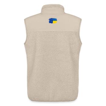 EU Ukraine Flagge Fusion - Unisex Sherpaweste von Stanley/Stella - Beige - Hinten - AI Model Male 178 light (178cm)