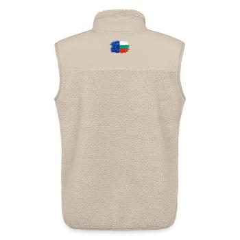 Flag Fusion EU Bulgarian Brush - Unisex Sherpa Gilet by Stanley/Stella - beige - Back - AI Model Male 178 light (178cm)