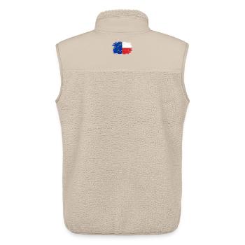 Fusion der EU-Frankreich-Flagge - Unisex Sherpaweste von Stanley/Stella - Beige - Hinten - AI Model Male 178 light (178cm)
