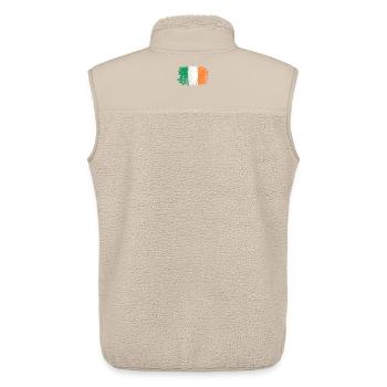 Impression au coup de pinceau du drapeau irlandais - Veste sans manches sherpa unisexe Stanley/Stella - beige - Dos - AI Model Male 178 light (178cm)