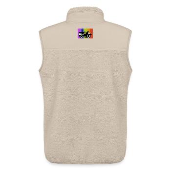 Motor Vehicle Organic Farmer Country Life Farmer Tractor - Unisex Sherpa Gilet by Stanley/Stella - beige - Back - AI Model Male 178 light (178cm)