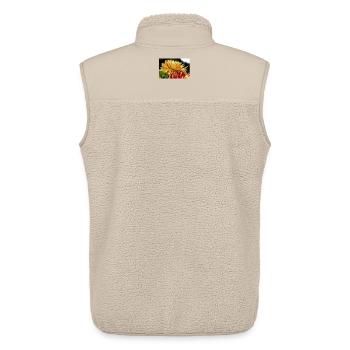 Dahlia Yellow Blossom ,Flower - Unisex Sherpa Gilet by Stanley/Stella - beige - Back - AI Model Male 178 light (178cm)