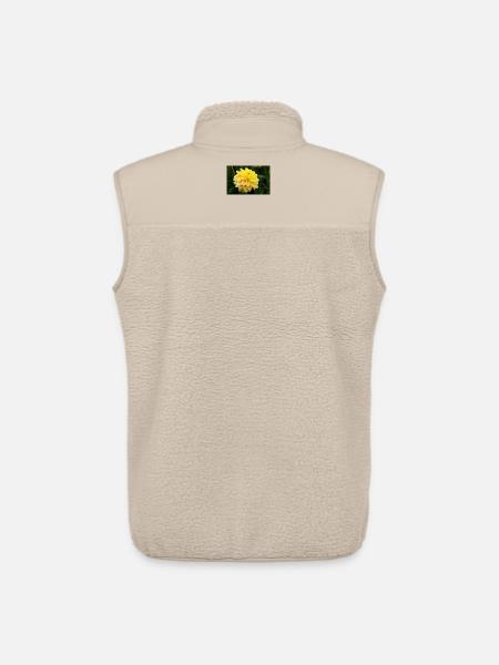 Dahlia gul blomst, blomst - Stanley/Stella unisex sherpavest - beige
