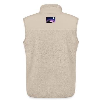 Sternwolf und Rabe unter dem Mond - Poster - Unisex Sherpaweste von Stanley/Stella - Beige - Hinten - AI Model Male 178 light (178cm)