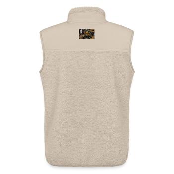 Black Gold Tropical Silhouette - Unisex Sherpa Gilet by Stanley/Stella - beige - Back - AI Model Male 178 light (178cm)