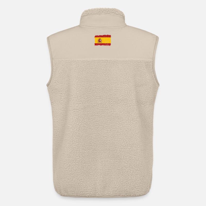 Espagne Drapeau Espania - Veste sans manches sherpa unisexe Stanley/Stella - beige