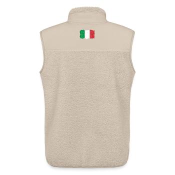 Italy Flag Design Grunge Style - Unisex Sherpa Gilet by Stanley/Stella - beige - Back - AI Model Male 178 light (178cm)