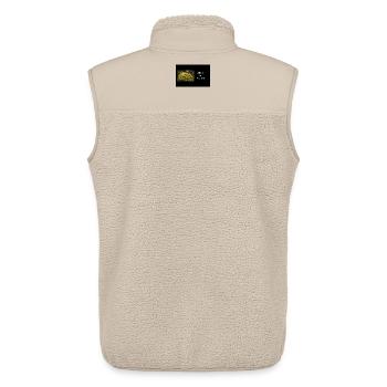 Streetwear j'aime le jaune - Veste sans manches sherpa unisexe Stanley/Stella - beige - Dos - AI Model Male 178 light (178cm)