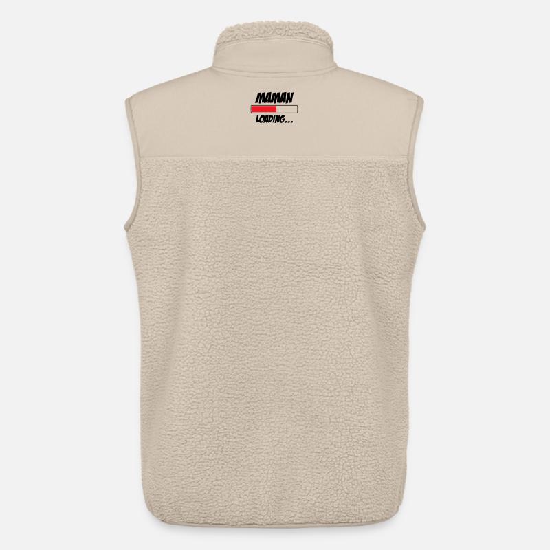 Mama lädt... Bitte warten - Werdende Mutter - Unisex Sherpaweste von Stanley/Stella - Beige