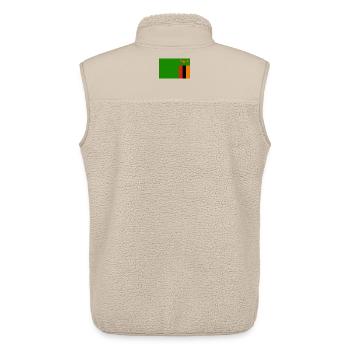 Sambia - Unisex Sherpaweste von Stanley/Stella - Beige - Hinten - AI Model Male 178 light (178cm)