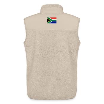 South Africa South Africa - Unisex Sherpa Gilet by Stanley/Stella - beige - Back - AI Model Male 178 light (178cm)