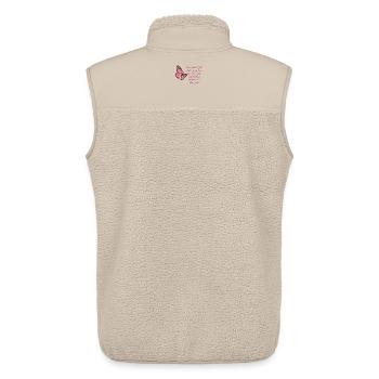Inspirierendes Schmetterlings-Glaubens-Zitat-Design - Unisex Sherpaweste von Stanley/Stella - Beige - Hinten - AI Model Male 178 light (178cm)