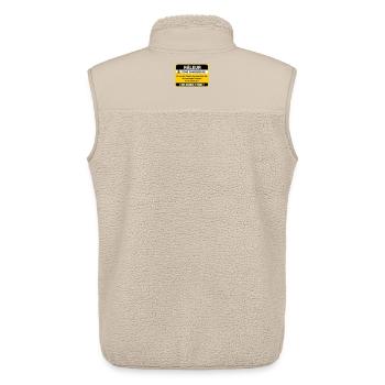 Complaining Danger Zone - Unisex Sherpa Gilet by Stanley/Stella - beige - Back - AI Model Male 178 light (178cm)