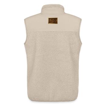Gold Swirls of Cables - Unisex Sherpa Gilet by Stanley/Stella - beige - Back - AI Model Male 178 light (178cm)