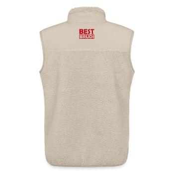 Meilleur motif de chemise Brudi - Veste sans manches sherpa unisexe Stanley/Stella - beige - Dos - AI Model Male 178 light (178cm)