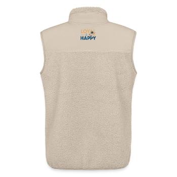 Loyale & Glückliche Grafik - Unisex Sherpaweste von Stanley/Stella - Beige - Hinten - AI Model Male 178 light (178cm)
