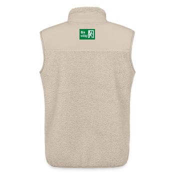 Bin wääg Exit Humour - Veste sans manches sherpa unisexe Stanley/Stella - beige - Dos - AI Model Male 178 light (178cm)