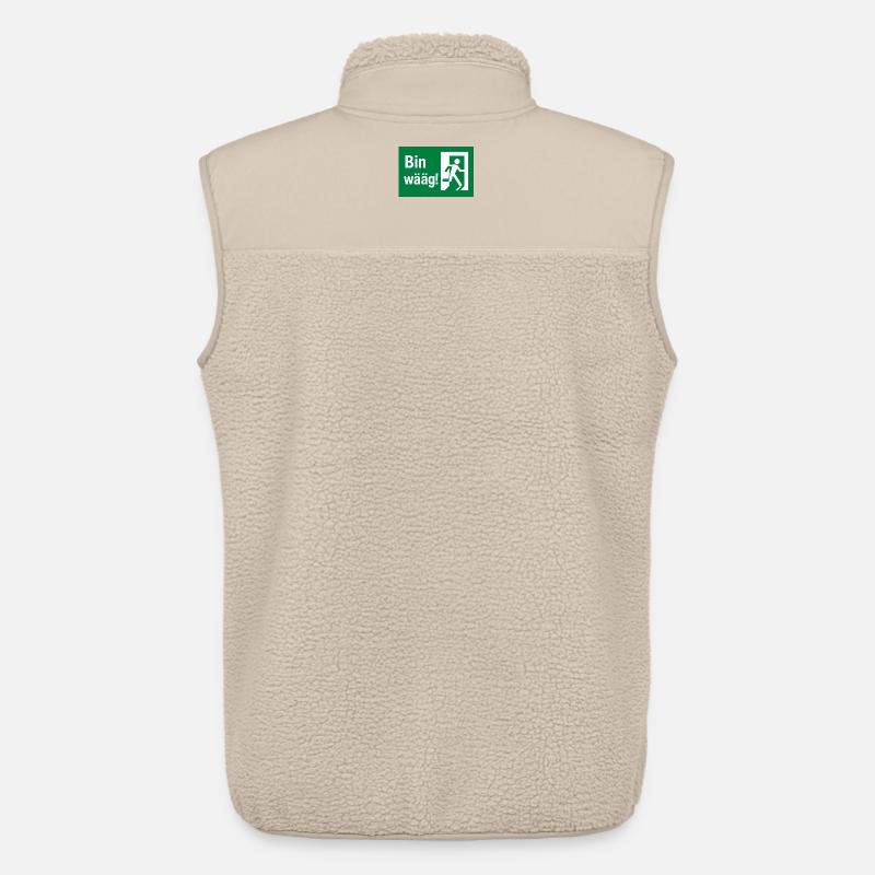 Bin wääg Exit Humor - Unisex Sherpa Gilet by Stanley/Stella - beige