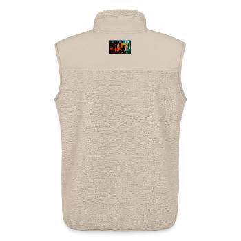Color Mosaic Shadow Path - Unisex Sherpa Gilet by Stanley/Stella - beige - Back - AI Model Male 178 light (178cm)