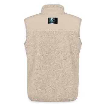 Felsgesicht und Nachdenklicher Mann - Unisex Sherpaweste von Stanley/Stella - Beige - Hinten - AI Model Male 178 light (178cm)
