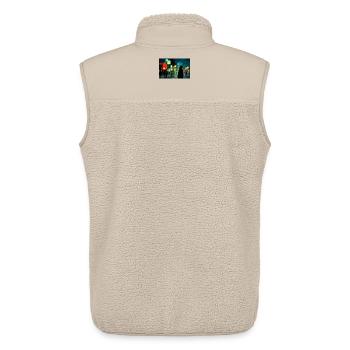 Nachtlampenpfad im Neonlicht Ampelmännchen - Unisex Sherpaweste von Stanley/Stella - Beige - Hinten - AI Model Male 178 light (178cm)