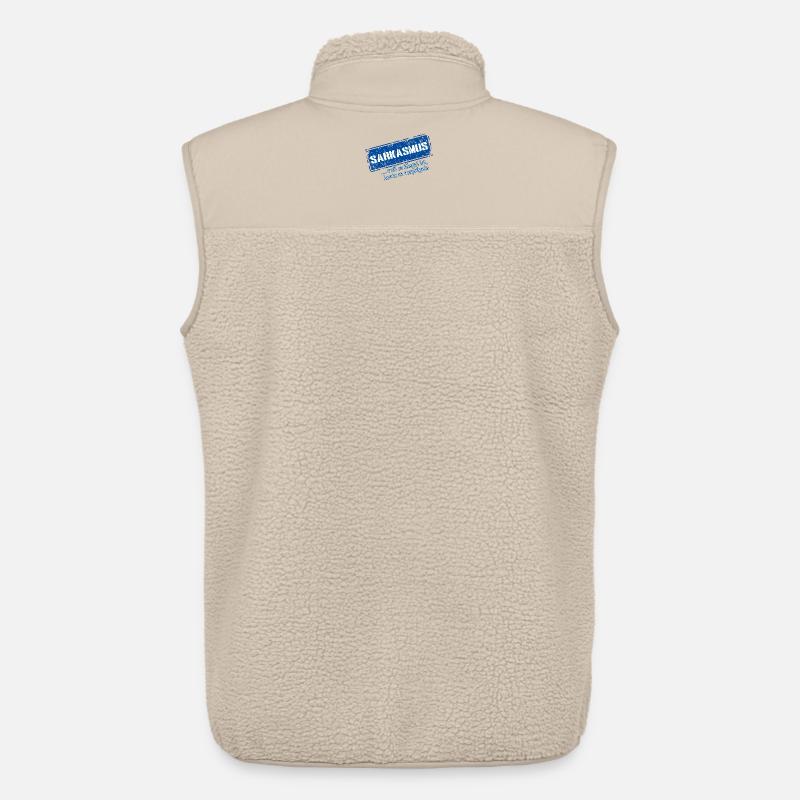 Sarcasme–... Parce que c’est illégal (Fun) - Veste sans manches sherpa unisexe Stanley/Stella - beige
