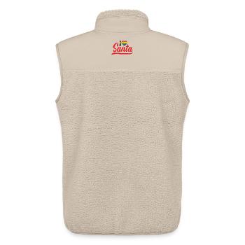 I Love Santa Herz Weihnachten XMAS Advent Winter - Unisex Sherpaweste von Stanley/Stella - Beige - Hinten - AI Model Male 178 light (178cm)