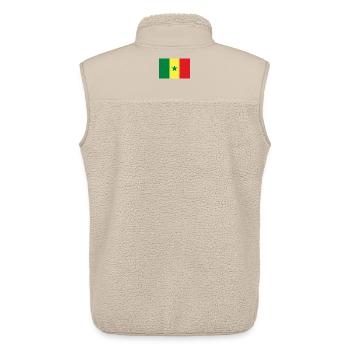 Senegalflagge GrünGelbRot - Unisex Sherpaweste von Stanley/Stella - Beige - Hinten - AI Model Male 178 light (178cm)