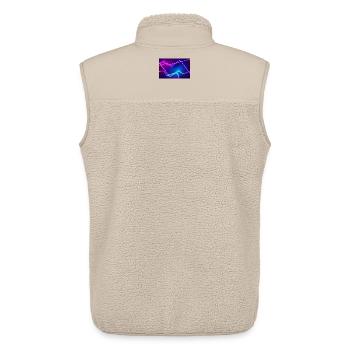 Neon Linienfluss - Unisex Sherpaweste von Stanley/Stella - Beige - Hinten - AI Model Male 178 light (178cm)