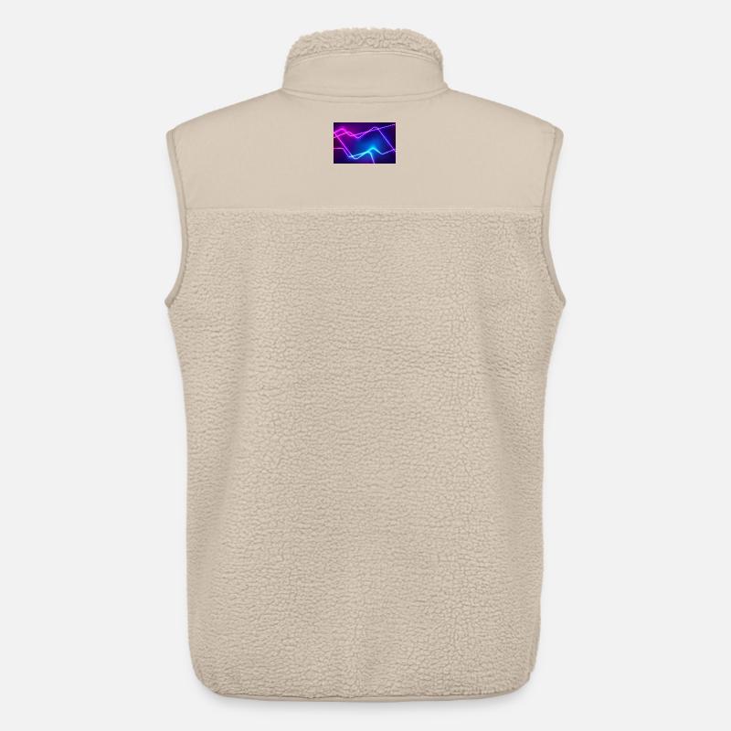 Neon Linienfluss - Unisex Sherpaweste von Stanley/Stella - Beige