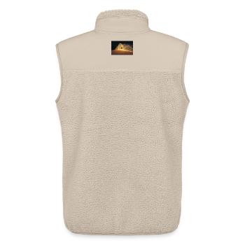 Flaming Steel Wool	 - Unisex Sherpa Gilet by Stanley/Stella - beige - Back - AI Model Male 178 light (178cm)
