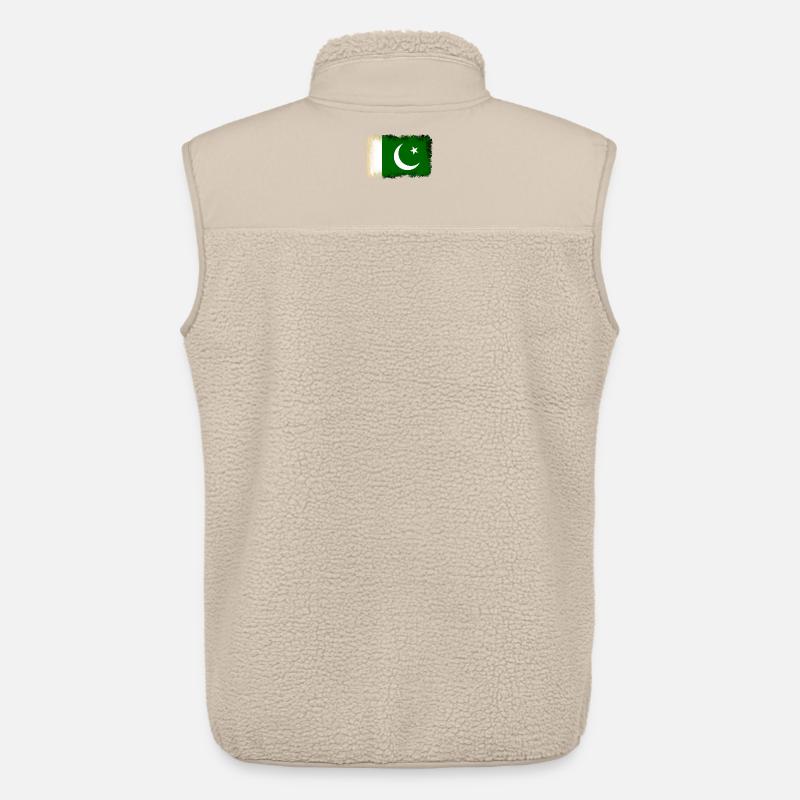 Drapeau du Pakistan - Veste sans manches sherpa unisexe Stanley/Stella - beige