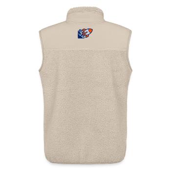 Spaceship Rocket Icon - Unisex Sherpa Gilet by Stanley/Stella - beige - Back - AI Model Male 178 light (178cm)