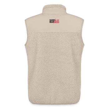 Hamburg ist braun weiß - St. Pauli T-Shirt - Unisex Sherpaweste von Stanley/Stella - Beige - Hinten - AI Model Male 178 light (178cm)