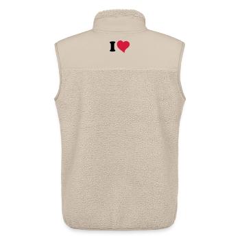 I love ... - Unisex Sherpa Gilet by Stanley/Stella - beige - Back - AI Model Male 178 light (178cm)