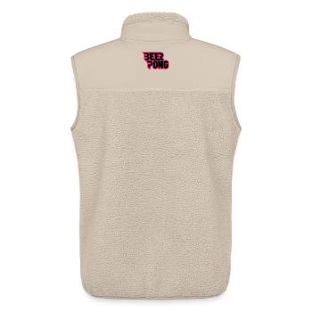 Beer Pong 90s Style - Unisex Sherpaweste von Stanley/Stella - Beige - Hinten - AI Model Male 178 light (178cm)