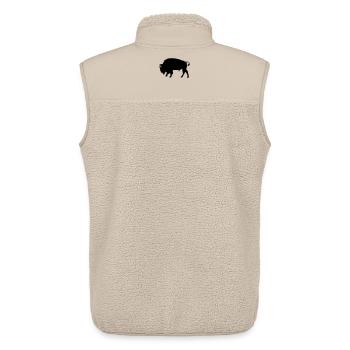 bison - Veste sans manches sherpa unisexe Stanley/Stella - beige - Dos - AI Model Male 178 light (178cm)
