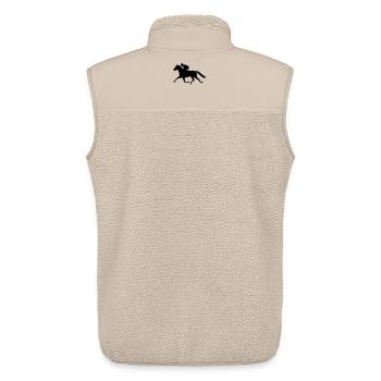 reiter reiten pferdesport - Unisex Sherpaweste von Stanley/Stella - Beige - Hinten - AI Model Male 178 light (178cm)