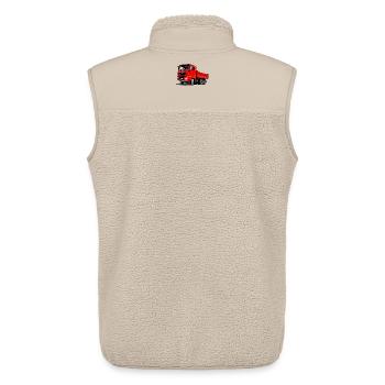 LKW rot - Unisex Sherpaweste von Stanley/Stella - Beige - Hinten - AI Model Male 178 light (178cm)
