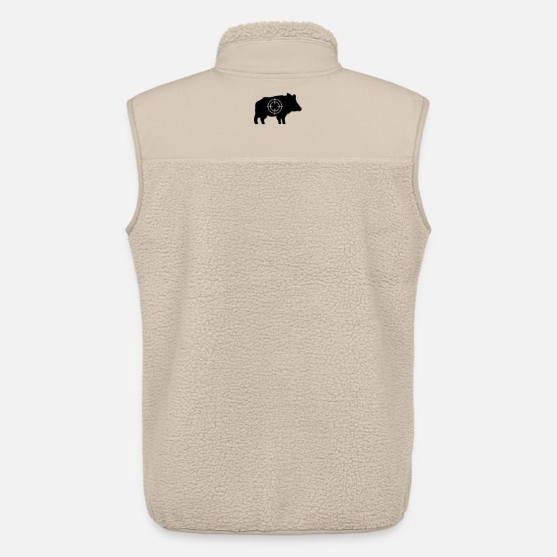 Wildschwein mit Fadenkreuz - Unisex Sherpaweste von Stanley/Stella - Beige