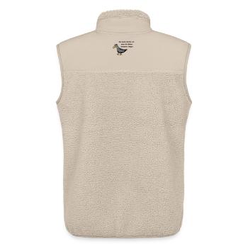 Möwe - Das beste Wetter ist, wenn die Möwen ... - Unisex Sherpaweste von Stanley/Stella - Beige - Hinten - AI Model Male 178 light (178cm)