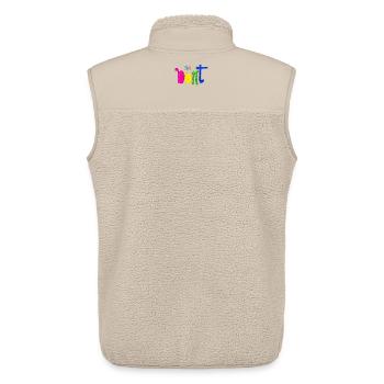 Bunt - Unisex Sherpaweste von Stanley/Stella - Beige - Hinten - AI Model Male 178 light (178cm)