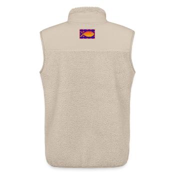 FISH - Unisex Sherpa Gilet by Stanley/Stella - beige - Back - AI Model Male 178 light (178cm)