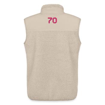 70. 70 YEARS. 70th ANNIVERSARY. 70 YEARS ANNIVERSARY. - Unisex Sherpa Gilet by Stanley/Stella - beige - Back - AI Model Male 178 light (178cm)
